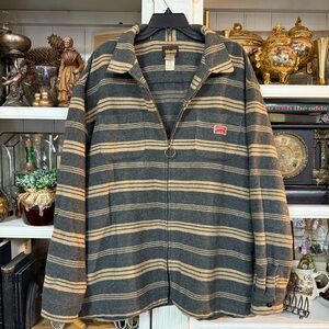 1980s Diesel Tan and Black Striped Jacket